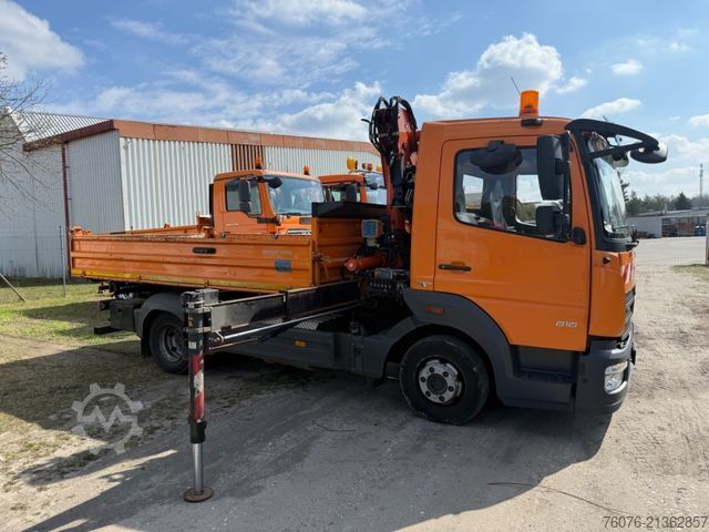 Tipper van MERCEDES-BENZ Atego 818 K Kran Atlas Funk Standheizung 2xAHK