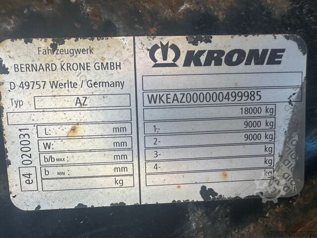 Anhänger-Wechselfahrgestell KRONE AZ / inkl Koffer / LBW
