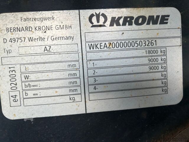 Anhänger-Wechselfahrgestell KRONE AZ / inkl Koffer