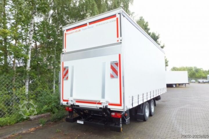 Anhänger mit Pritsche & Plane Möslein TPS 11 DL 7,30  neuer Planenanhänger, Ladebordwand + Durchladbar