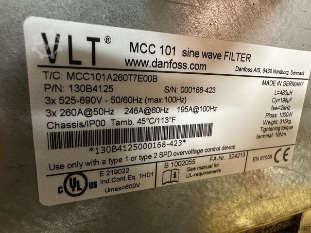 SINUSFILTER DABNFOSS VLT MCC 101