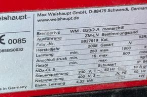 Gas burner WEISHAUPT  WM-G30/2-A // 1800kw Weishaupt WM-G20 /2-A  /// 1600kw