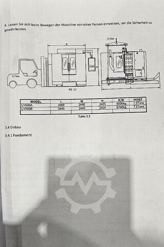 Horizontal machining center Pinnacle LH 500B