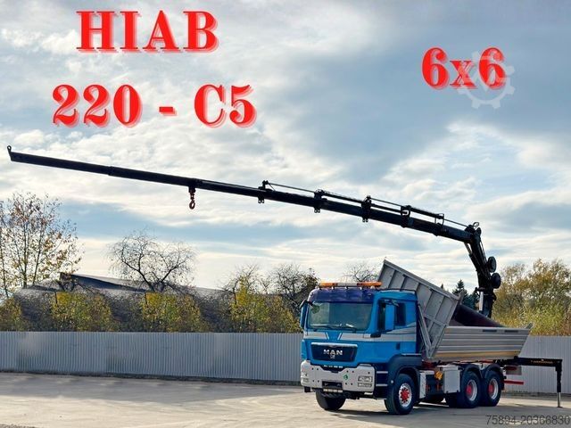 Kipper LKW MAN TGS 26.480 * HIAB 220 - C5 + FUNK / 6x6