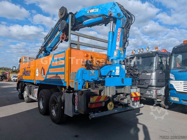 Flatbed truck VOLVO FM12-380 / 8X4 / 28m Hiab Kran / WINCH