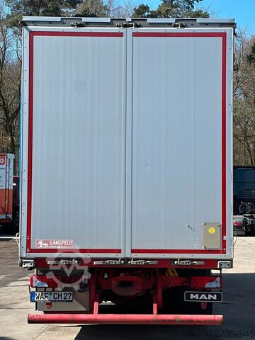Flatbed truck with tarp MAN TGX 26.440 6x2 BL Plane & Retarder /EDSCHA