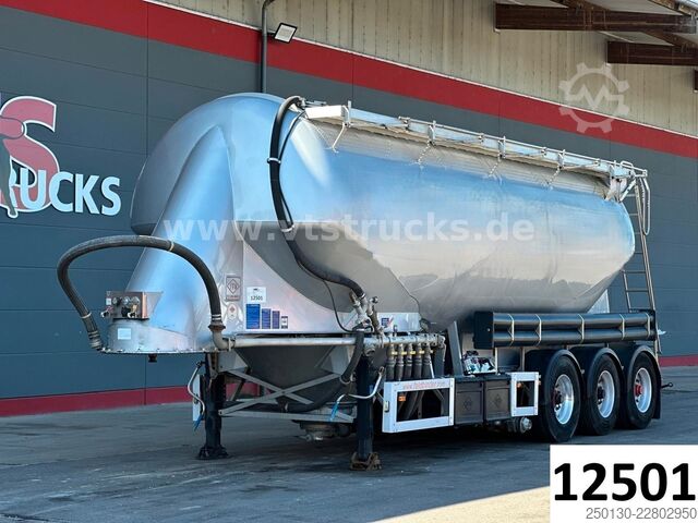 Silo semitrailer FELDBINDER EUT 40.3 40m³, 2 Euter, Nachlauf-Lenkachse,