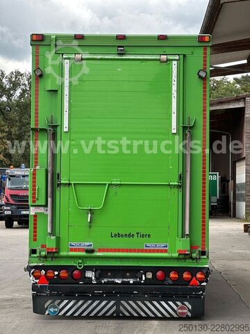 Horse transport trailer MENKE-JANZEN 3.Stock & Aggregat/Hubdach/BPW/54m²