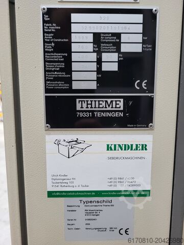 Siebdruckmaschine Thieme 520 Halbautomat