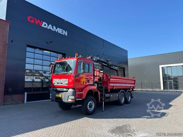 Kipper mit Kran MAN TGA 26.360 6x6 Kipper/ Hiab 144 E-2 HiPro Euro 5