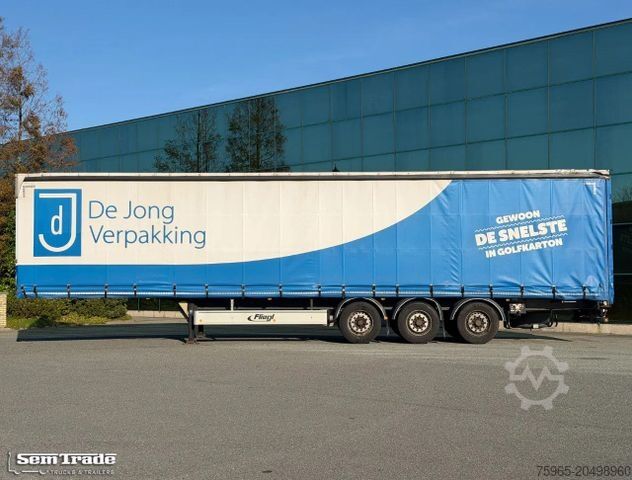 Auflieger mit Pritsche & Plane FLIEGL SDS 350 LIFT AXLE DISC BRAKES SLIDING SIDES + RO