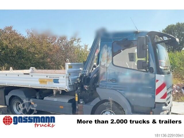 Kipper LKW Mercedes-Benz Atego 923 K 4x2, 2x AHK, Kran Hiab 055 BS-2 HiDuo,