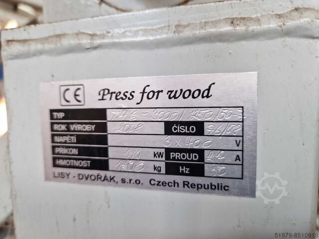 6 Fläch Klebholzverleimpresse + Leimauft LISY DVORAK TH6-3000/1250/50-7