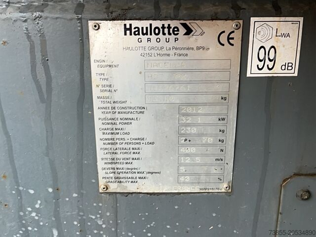 Telescopic Boom Lift Haulotte H23TPX (23m)