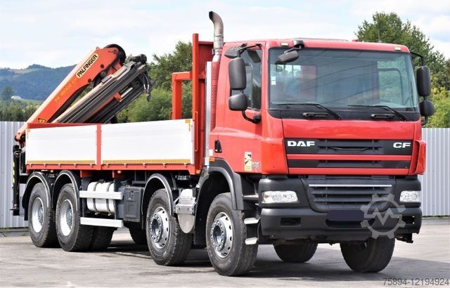 Truck mounted crane DAF CF 85.410 Pritsche 6,80m + KRAN / FUNK/8x4