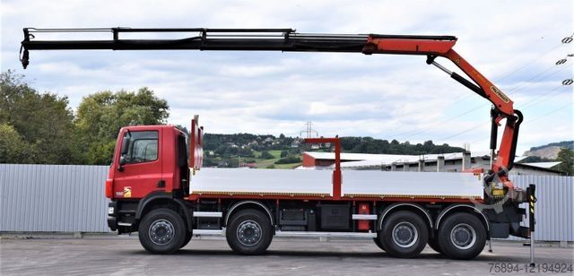 Truck mounted crane DAF CF 85.410 Pritsche 6,80m + KRAN / FUNK/8x4