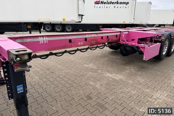 Container transportation Broshuis 3UCC-39/45 Multi / 2x Extandable / 2x Lift Axle
