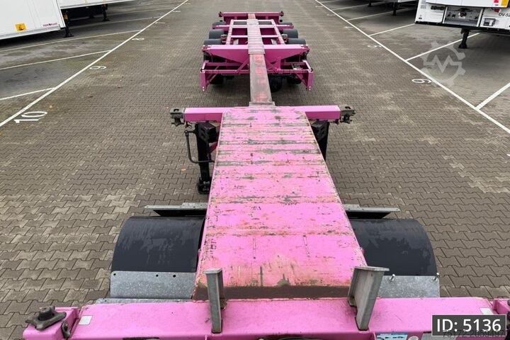 Container transportation Broshuis 3UCC-39/45 Multi / 2x Extandable / 2x Lift Axle