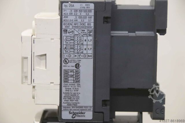 Contactor Telemecanique LC1D096  LR3D 086