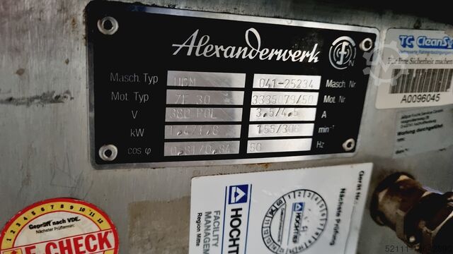 Universal canteen kitchen machine Alexanderwerk UGM