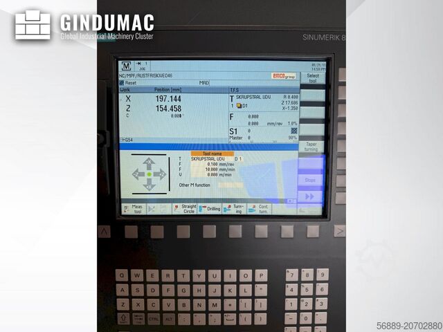 Horizontal-Drehmaschine EMCO Emcomat E-200