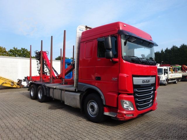 Logging truck DAF XF 510 + EPSILON M120 Z79 Holzkran +Greifer