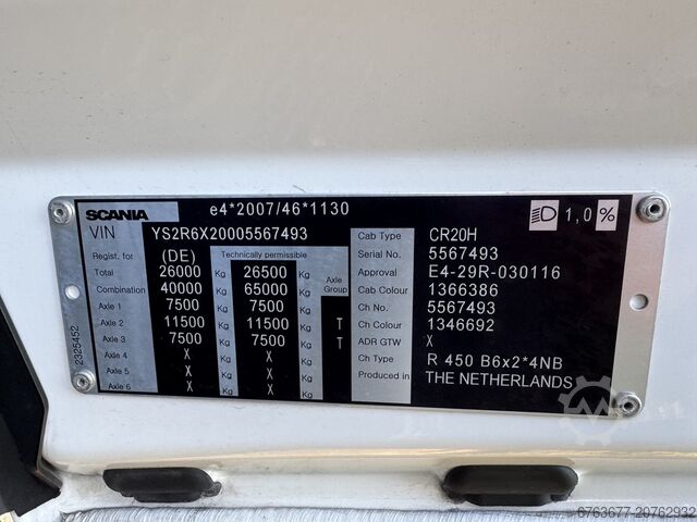 Scania R450 NGS 6X2 Maschinentransporter / Auffahrlastwagen Euro 6 Automatik - Vollluftfederung - SCANIA R450 NGS 6X2 Machine Transporter / Oprij Vrachtwagen Euro 6 Automaat - Full Air - 2019