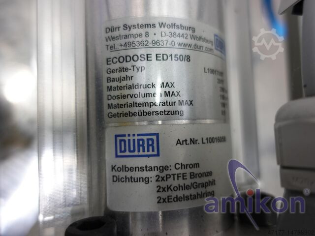 With drum pump and dosing unit DÜRR 1K-Klebanlage