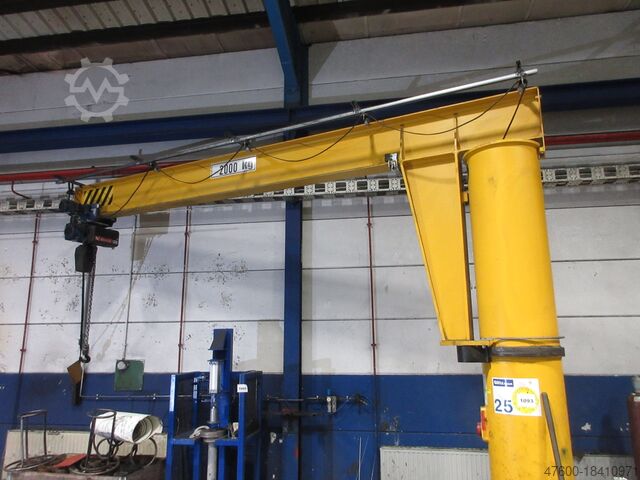 Column swing crane Chain Hoist Vetter Kran Drehkran Hallenkran L 4,5m Donati 2000Kg 3,7m Kettenzug Dübelplatte