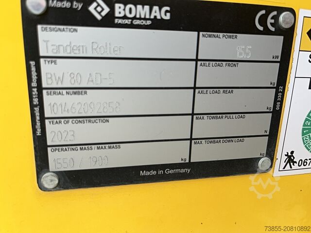 Tandemwalze Bomag BW 80 AD-5