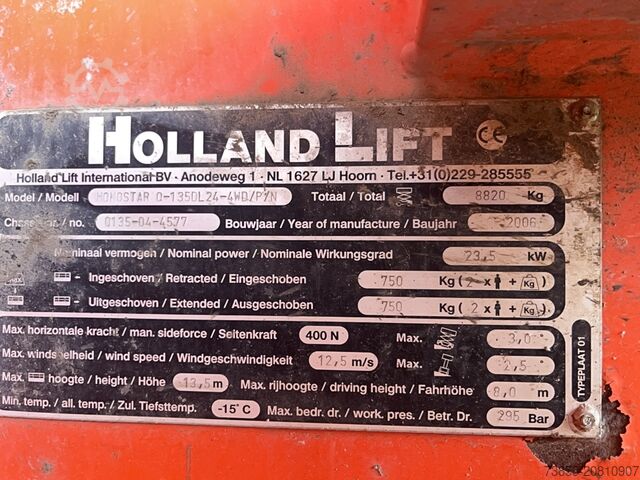 Scherenhubtisch Holland-Lift Q135-DL24 Monostar (13.5 m)