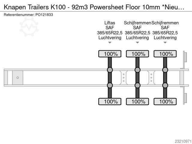 Knapen Trailers K100 - 92m3 Powersheet Floor 10mm *New* Knapen K100 - 92m3 Powersheet Floor 10mm *Nieuw / Neu*