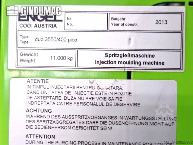 Hydraulische Spritzgießmaschine Engel DUO 3550/400 pico
