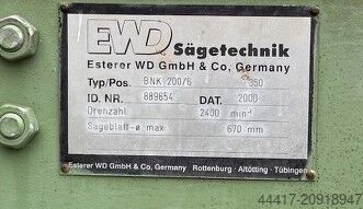 Komplettes Sägewerk (stationär) EWD FZ3 - BNK 200/6