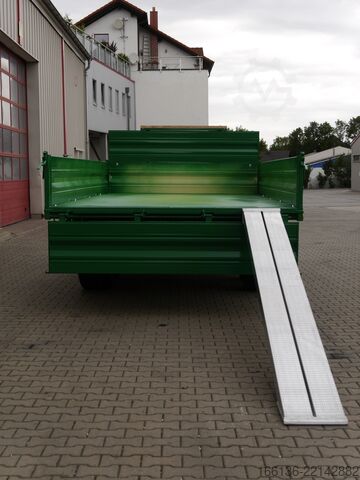 Three-way tipper trailer FLIEGL Tandem-Seitenkipper TSK 135 - 5 Meter
