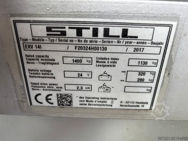 Pallet Stackers Still EXV 14i Still Bronze aufgearbeitet