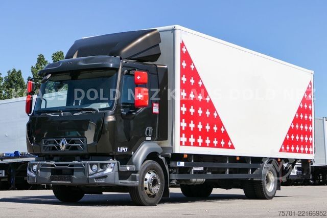 Box truck RENAULT D 16.280 Koffer 16t Vollluft LBW Euro 6