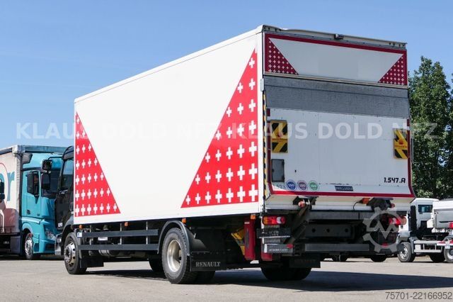 Box truck RENAULT D 16.280 Koffer 16t Vollluft LBW Euro 6