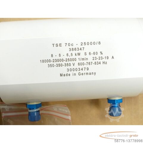 Component GMN / Schaudt TSE 70c - 25000 / 8 Spindel SN 386347 8 - 8 - 6,5kW S 6-60% - ! -