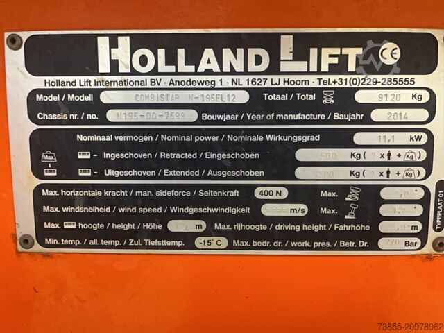 Scissor Lift Holland-Lift N195-12EL Combistar (19.5 m)