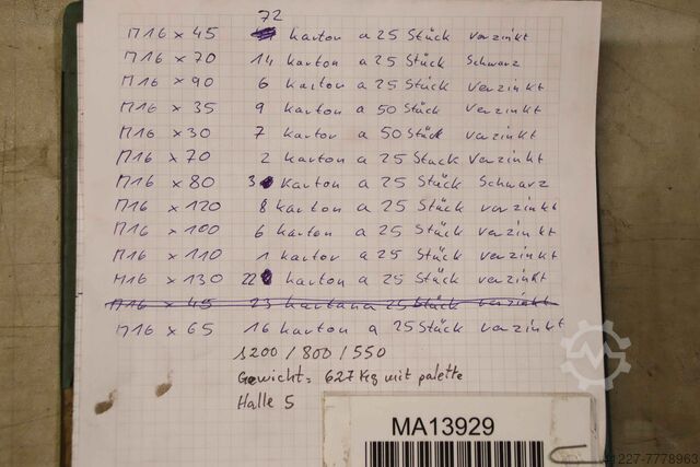 Sechskantschrauben M16 607 kg Diverse 8.8 div Größen schwarz/verzinkt