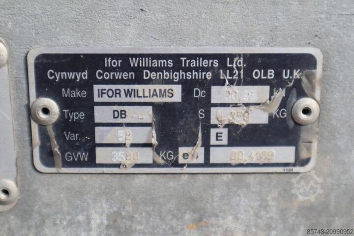 Ifor Williams 2HB 2 Axel Trailer, 2.856 kg Capacity, Incl Loadin Ifor Williams 2HB 2 Axel Trailer, 2.856 kg Capacity, Incl Loadin
