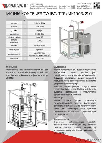 Waschanlage für IBC-Container Vacat-Technika MK1003/21/1