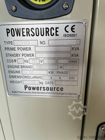 Aggregat Yunnei DEF30CAA5 - 60 kVA Stage V - DPX-19884