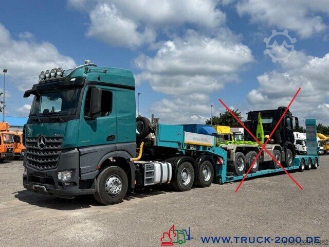 Low loader semitrailer Doll Doll T3E Tieflader 3 gel. Achsen+ Arocs 2663 6x4