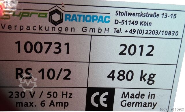 Stretcher packaging machine Ratiostretch RS10/2 Supro RATIOPAC 