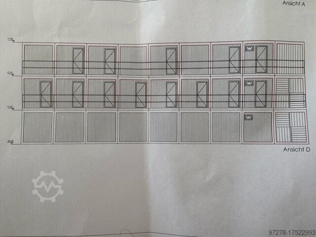 Modular building container made up of 24 units. Baucontainer Hochburg Container