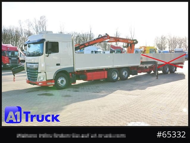 Truck mounted crane DAF XF 440, Baustoff, Terex 145.2
