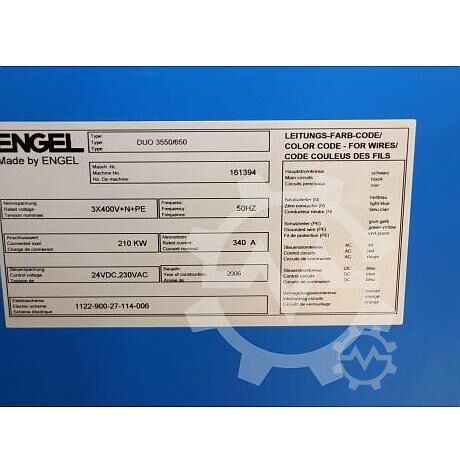Injection molding machine ENGEL DUO 3550/650