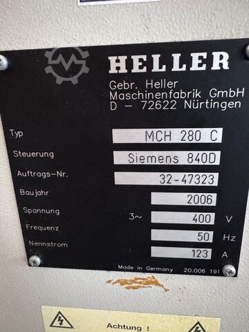 5-axis horizontal machining center HELLER MCH 280 C